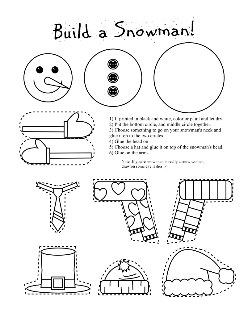 615 Cartoon Crafts Coloring Pages for Kindergarten