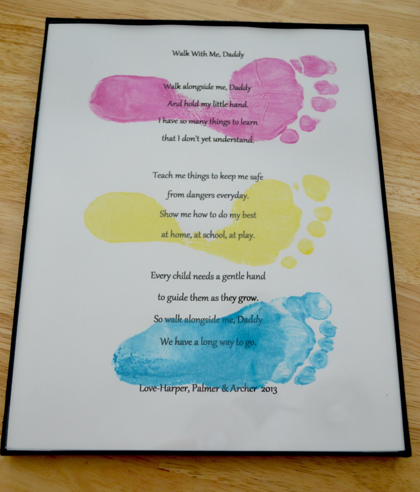 Father s Day Footprints Poem Lovebugs And Postcards