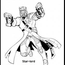 Guardians of the Galaxy Coloring Pages Star Lord