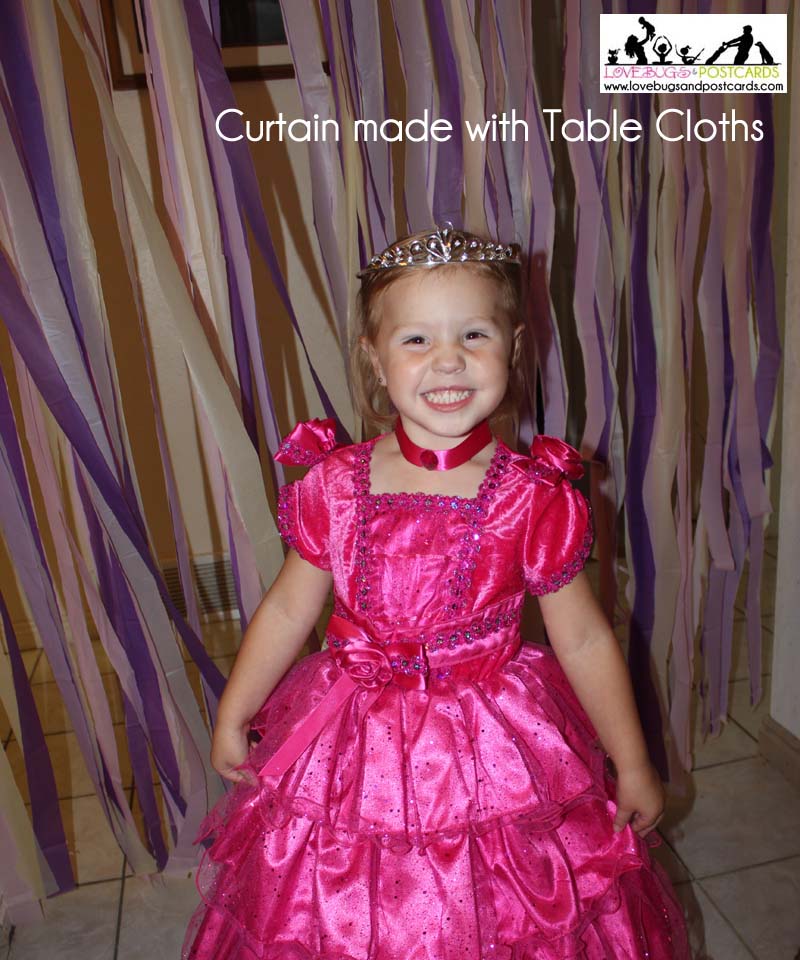 DIY Curtain made from Table Cloths (perfect for party and holiday decor)