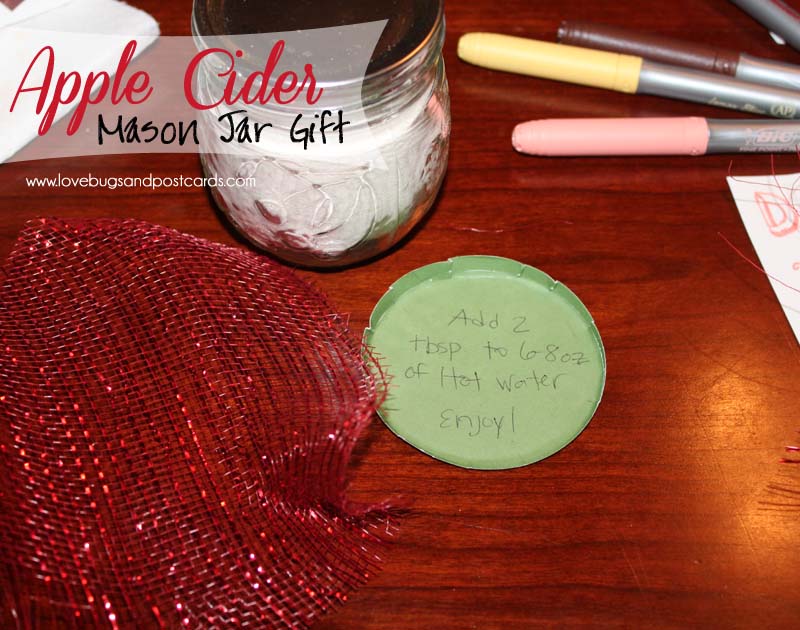Apple Cider Mason Jar Gift with #BicMerryMaking #PeachParfait