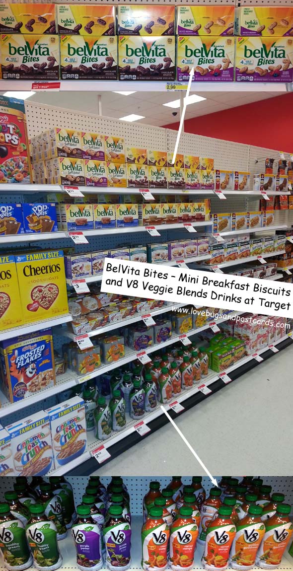BelVita Bites – Mini Breakfast Biscuits and V8 Veggie Blends Drinks