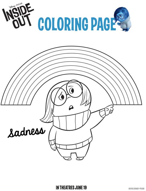 sadness from inside out coloring pages - photo #2