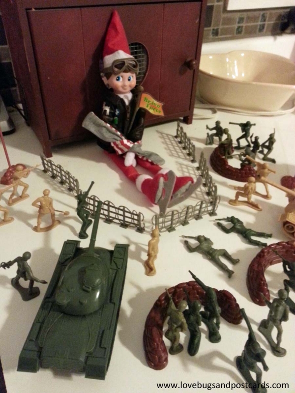 Elf on the Shelf Ideas - Army Hostage