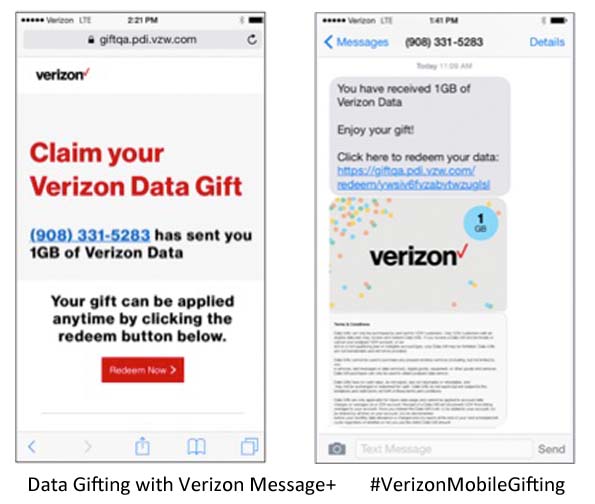 Data Gifting with Verizon Message+ #VerizonMobileGifting