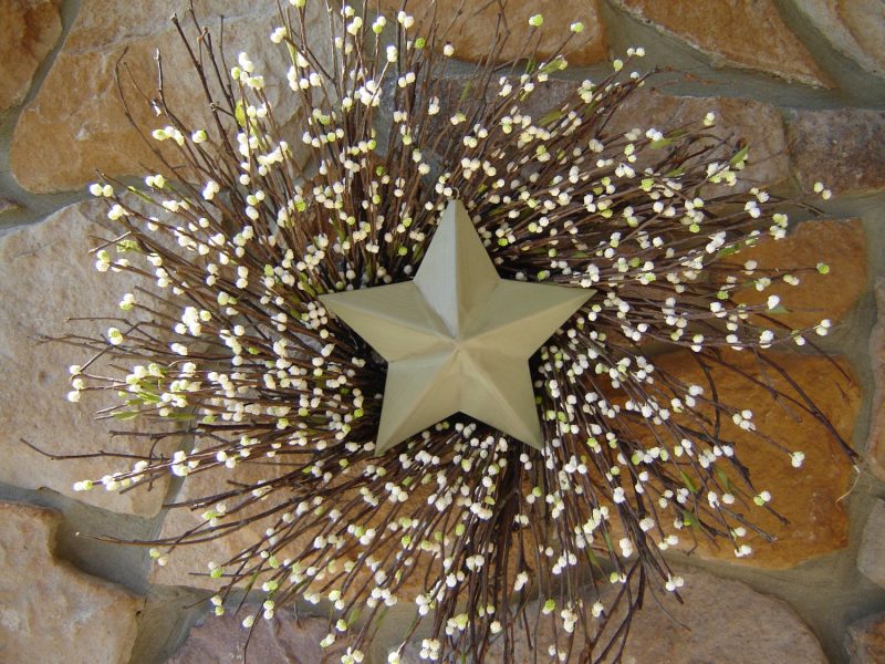 15 Christmas Wreath Ideas - Berry and Star Wreath
