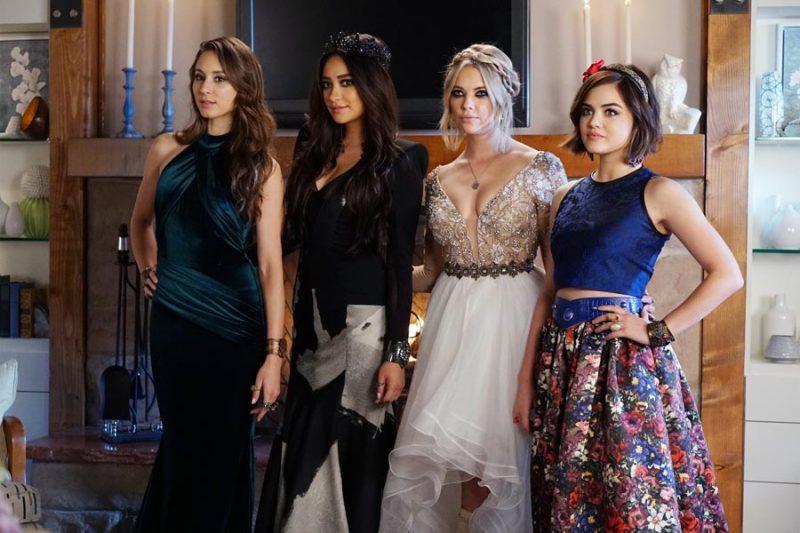 PRETTY LITTLE LIARS - "Last Dance" - It is prom time at Rosewood High, except for Alison, Aria, Emily, Hanna and Spencer who have been banned due to "security" concerns. As the girls see this as the final humiliating blow to their high school careers the girls' mothers try to make the best of a bad situation by offering a home prom in Spencer's barn. At first reluctant, the PLLs agree and try to make the best out of a bad situation. But one to never miss a formal, Charles has other plans in store to make this a night they will never forget. Meanwhile, Veronica, Pam, Ashley and Ella use prom night to touch base on everything that has happened to their daughters, on an all-new episode of ABC Family's hit original series "Pretty Little Liars," airing Tuesday, August 4th (8:00 - 9:00 PM ET/PT). (ABC Family/Eric McCandless) TROIAN BELLISARIO, SHAY MITCHELL, ASHLEY BENSON, LUCY HALE