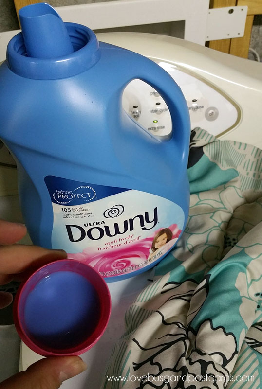 Downy Fabric Softener protects and refreshes