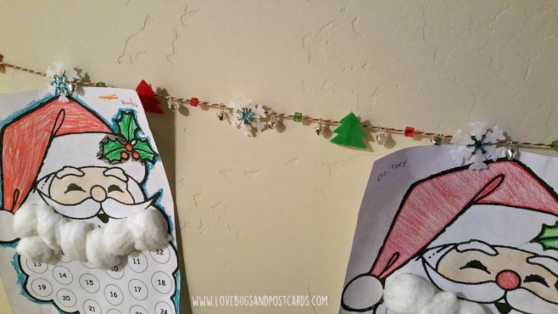 DIY Card/Picture Holder Christmas Garland