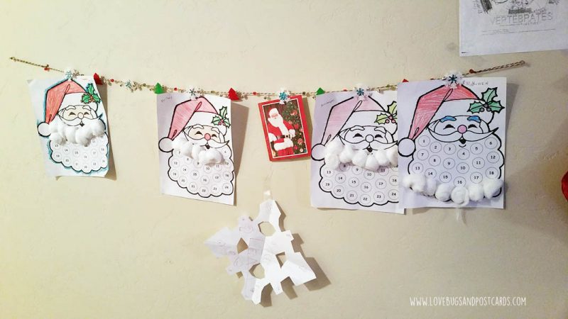 DIY Card/Picture Holder Christmas Garland