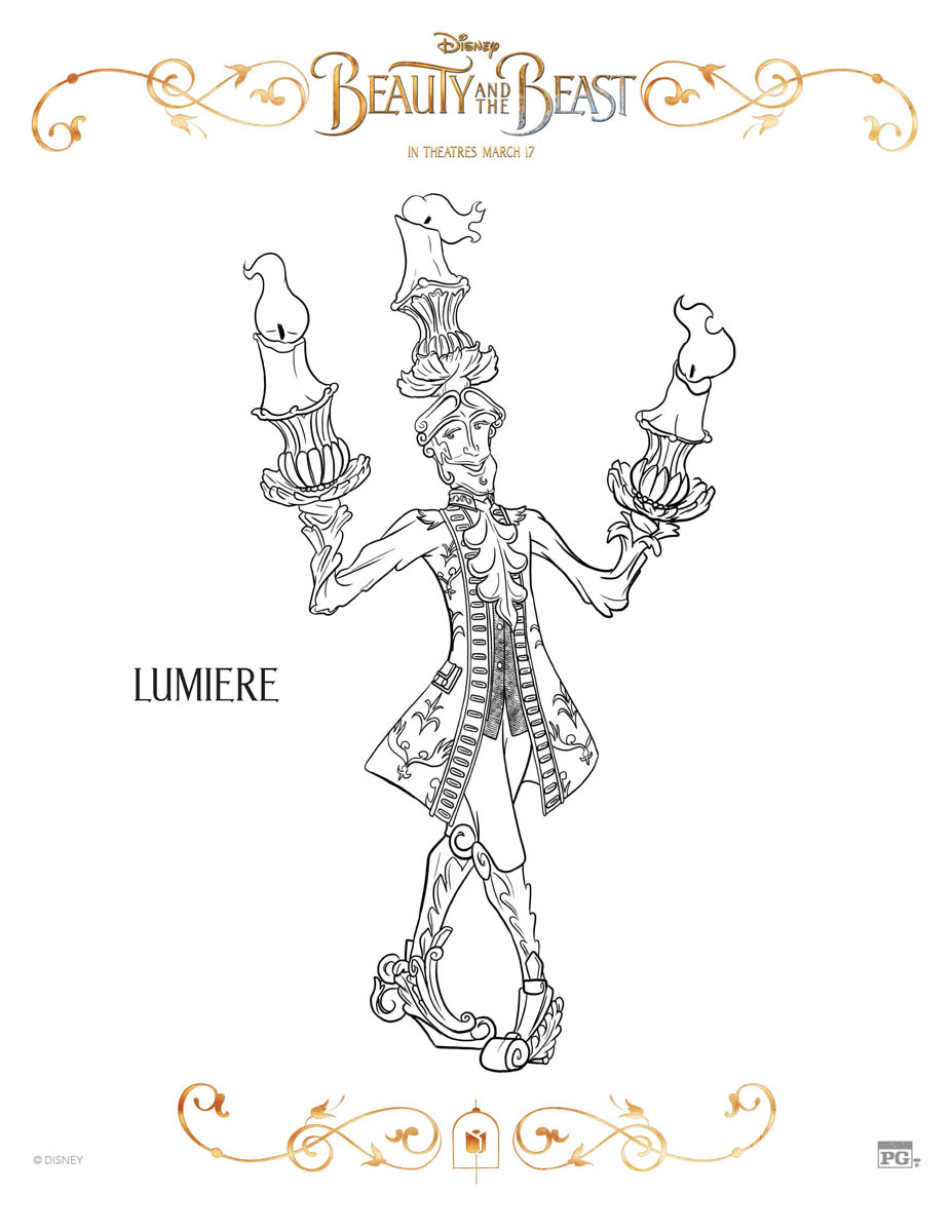 Lumiere Coloring Page