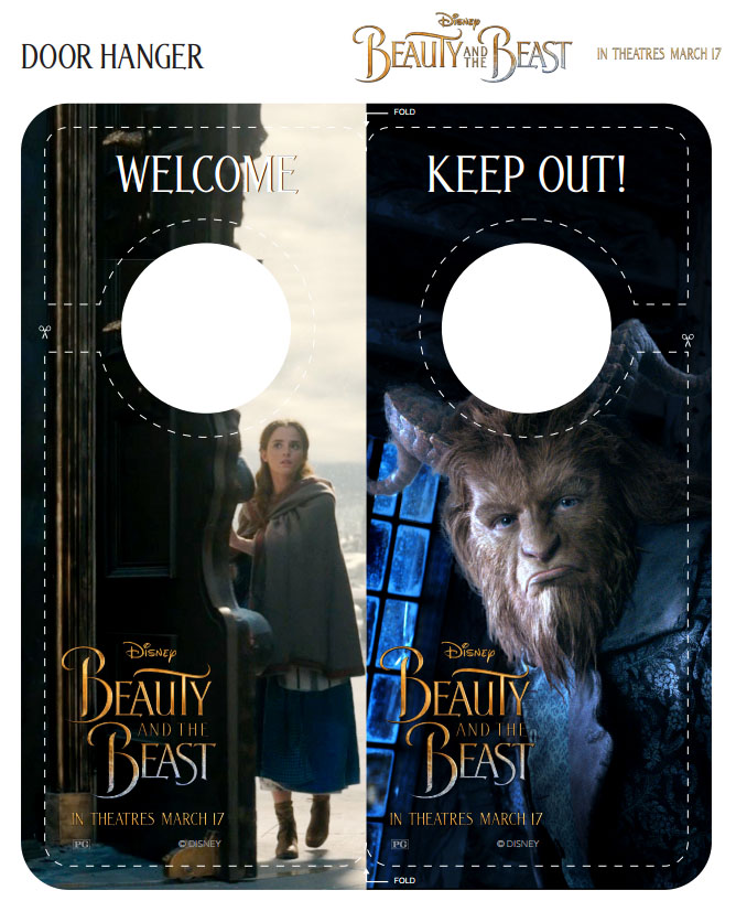 Beauty And The Beast Door Hanger