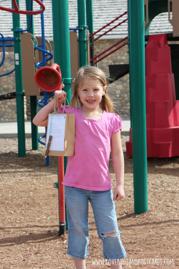 Free printable Nature Scavenger Hunt activity sheet for kids