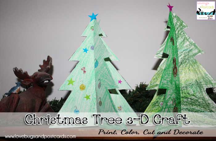 DIY Wire Christmas Tree Craft - Lovebugs and Postcards