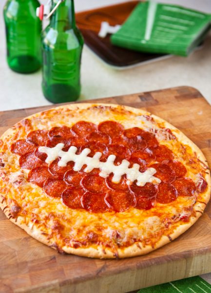 DIY Football Pepperoni Pizza