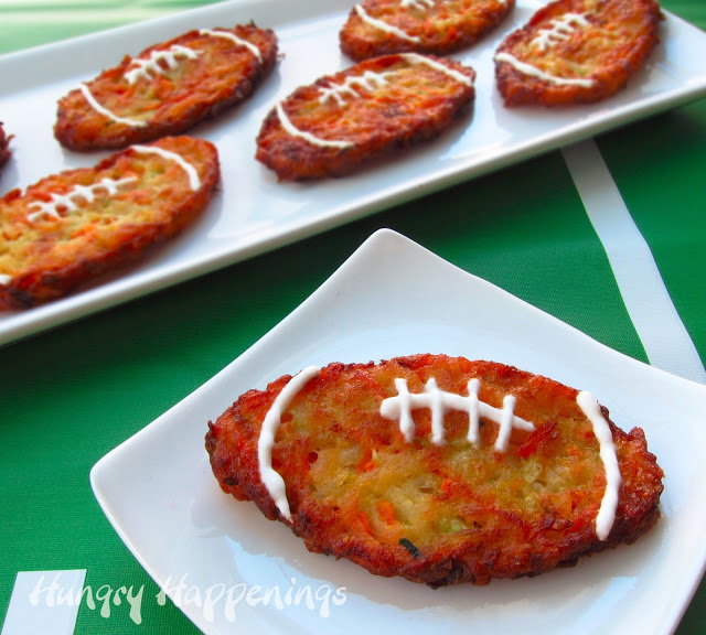 15 Super Bowl Party Ideas - Football Shaped Zucchini Fritters