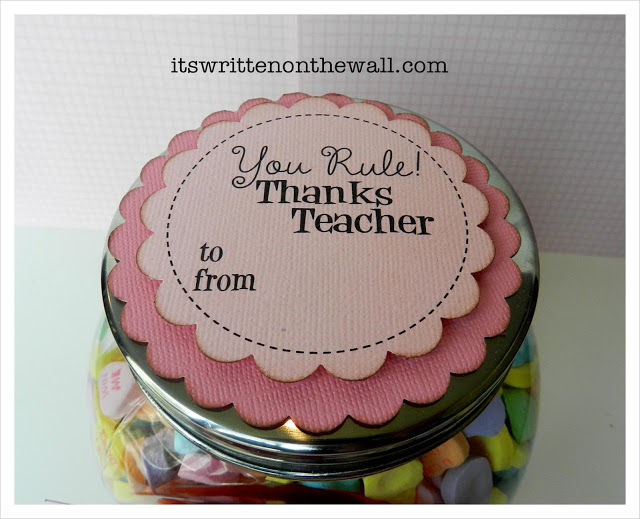 Valentine Candy Jar for Teachers