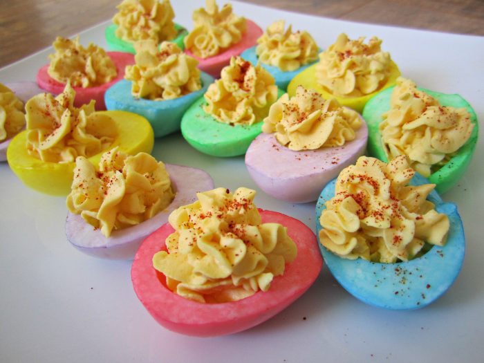 Colored Deviled Easter Eggs