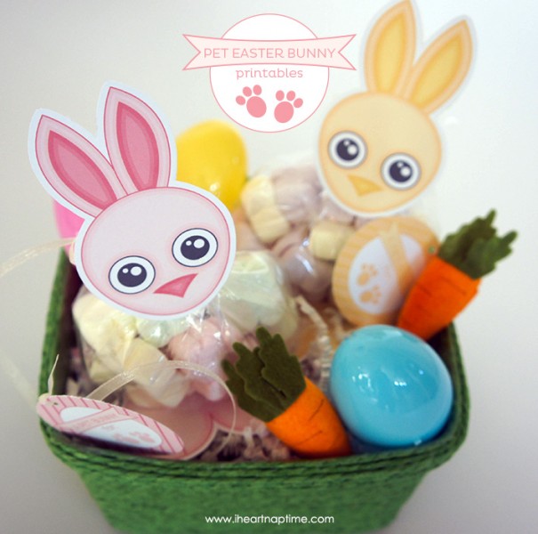Pet Easter Bunny Treat Bags with Free Printables