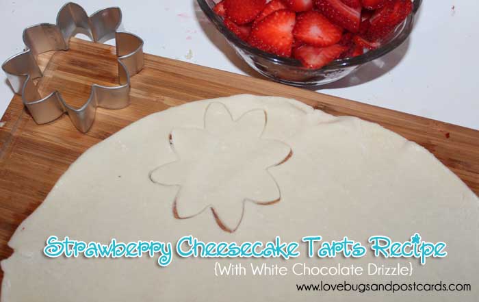 Strawberry Cheesecake Tarts Recipe with White Chocolate Drizzle