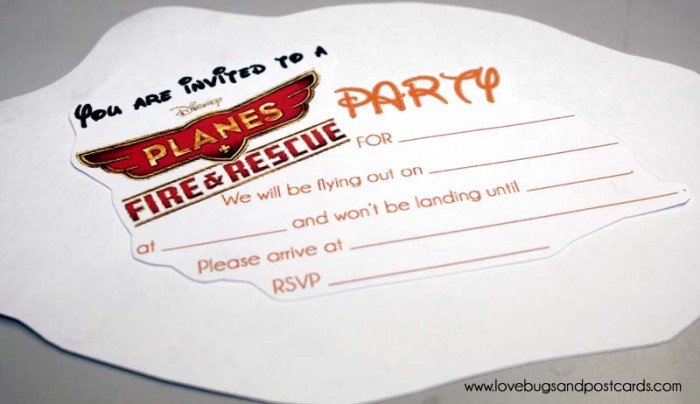 Planes: Fire and Rescue Birthday Invitation {Free Printable}