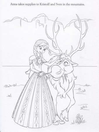 FROZEN Anna & Sven Coloing Page