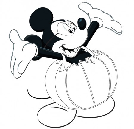 Mickey Mouse - Free Disney Halloween Coloring Pages