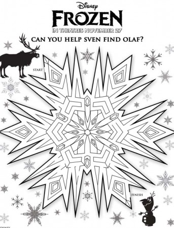 Snowflake Maze with Olaf
