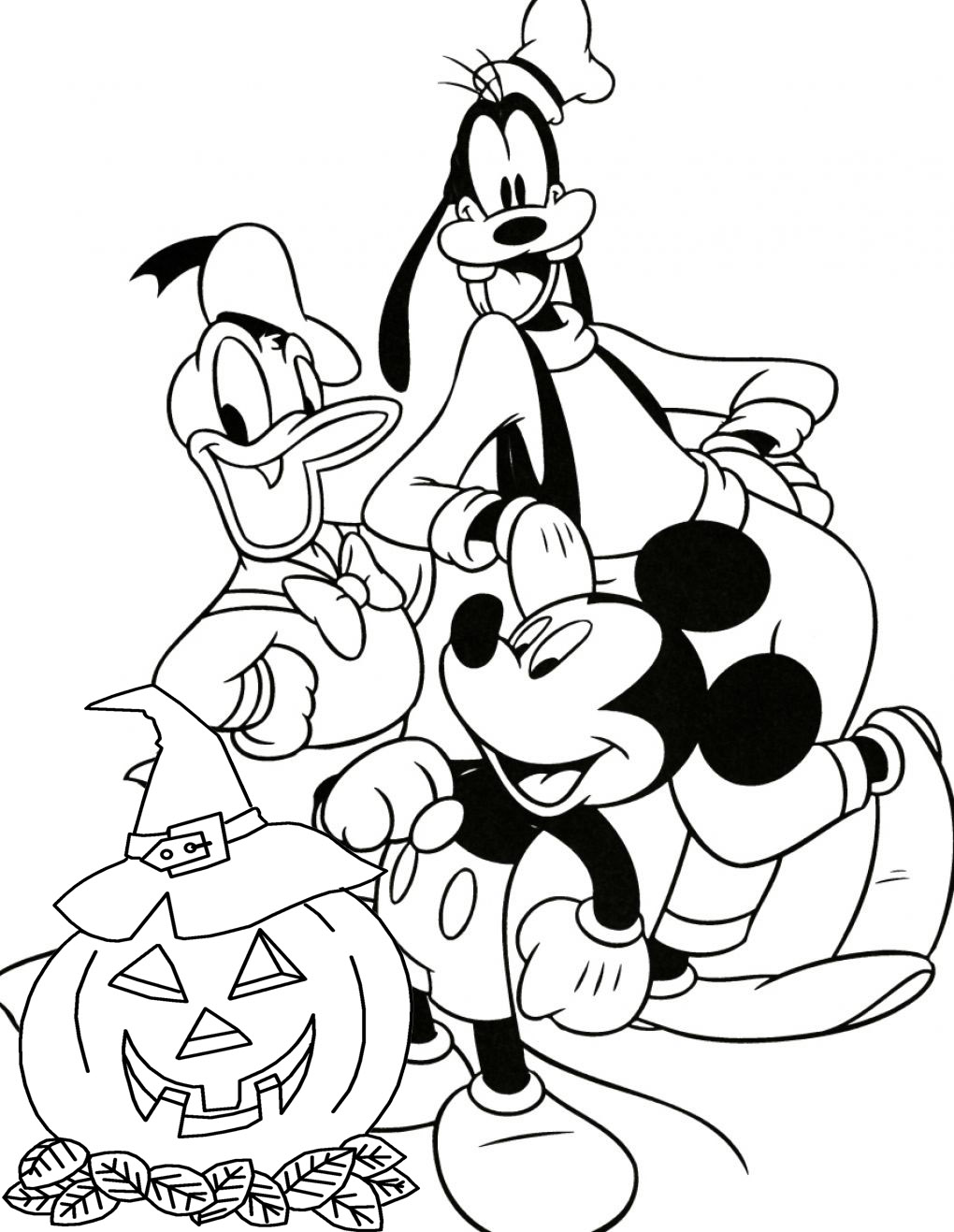 Download Free Disney Halloween Coloring Pages - Lovebugs and Postcards