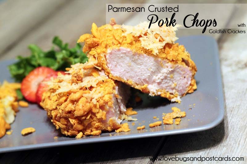 Goldfish and Parmesan Crusted Pork Chops Recipe