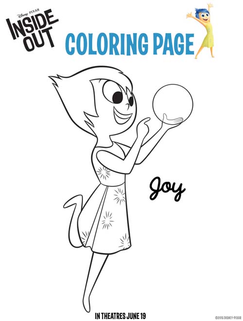  Joy Inside Out Coloring Pages