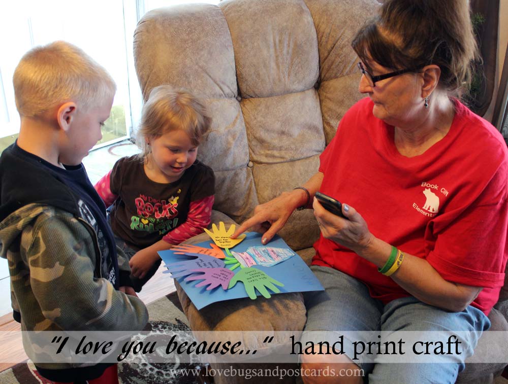 Mother's Day "I love you because..." Hand print Craft