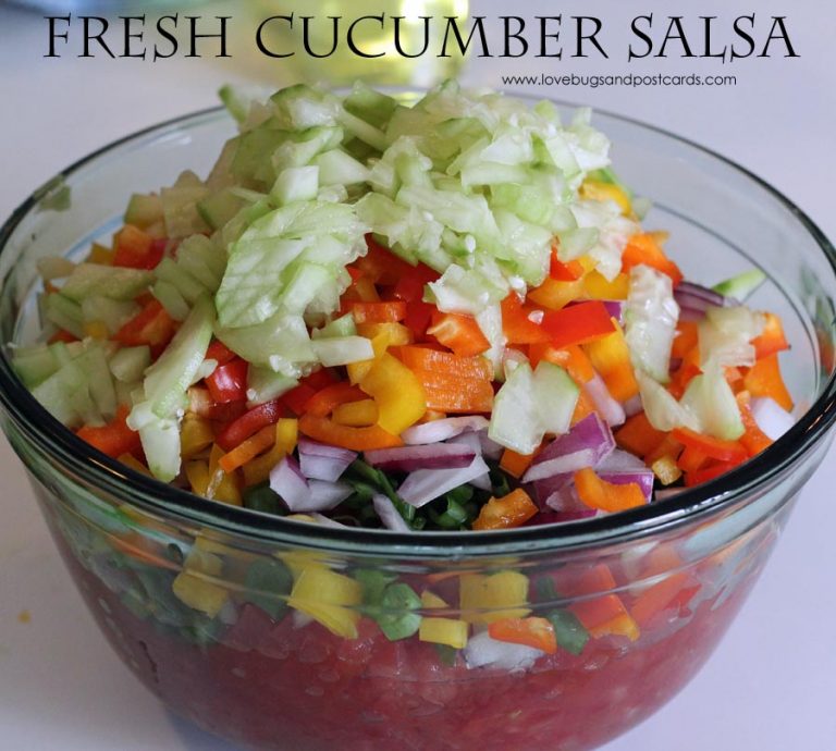 Fresh Cucumber Salsa Recipe - Lovebugs and Postcards