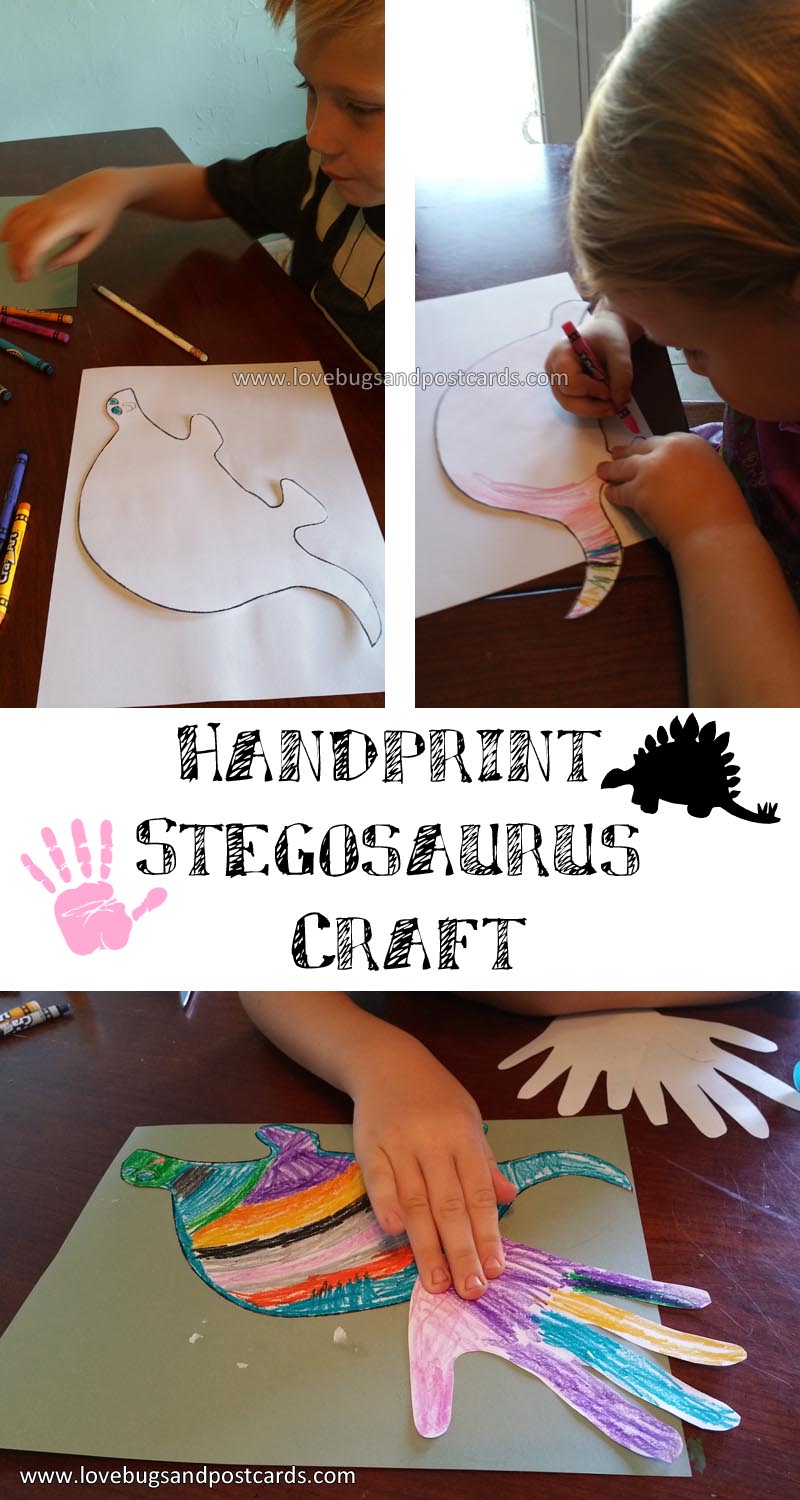 Handprint Stegosaurus Craft