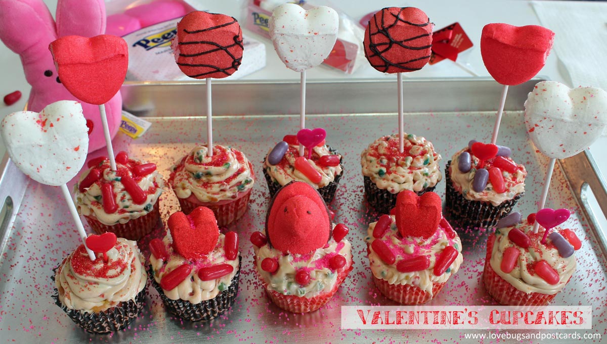 PEEPS Valentine's Cupcakes