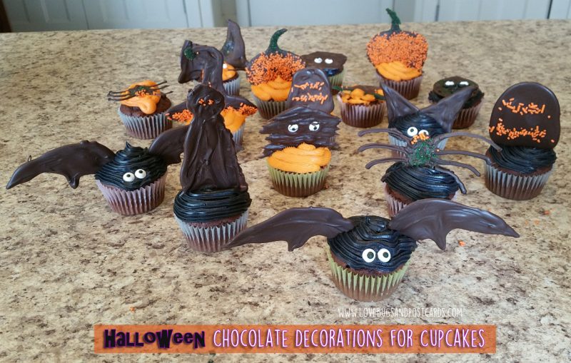 Halloween Chocolate Decorations for Cupcakes