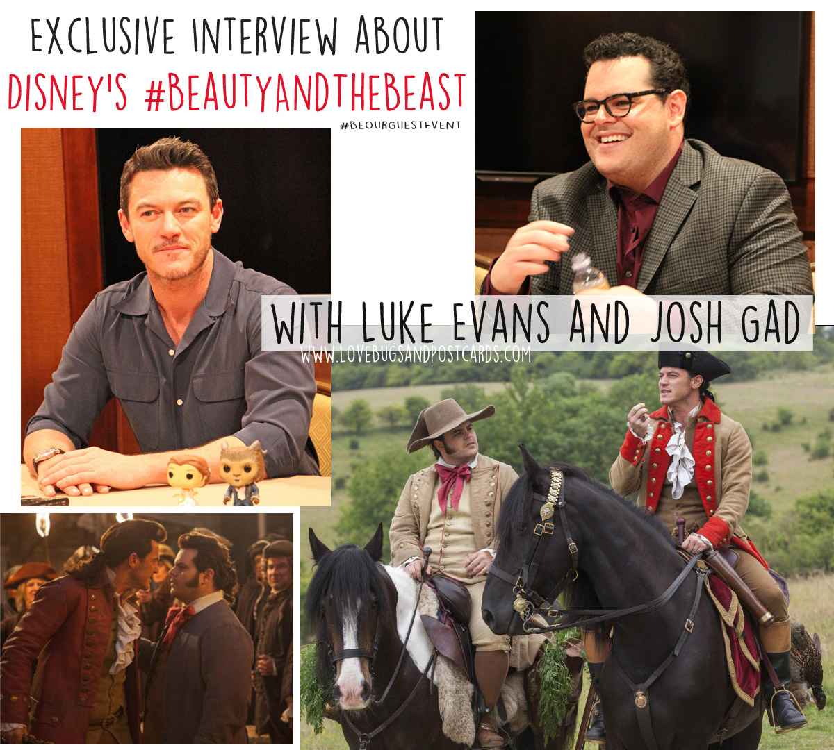 Exclusive Interview with Luke Evans and Josh Gad about Disney's #BeautyAndTheBeast #BeOurGuestEvent