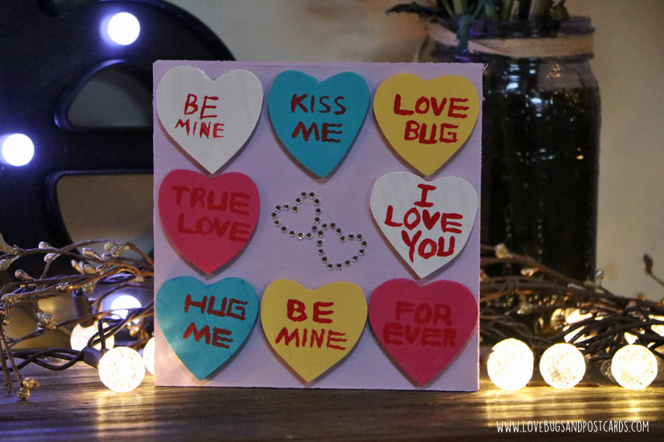 DIY Conversation Hearts Board