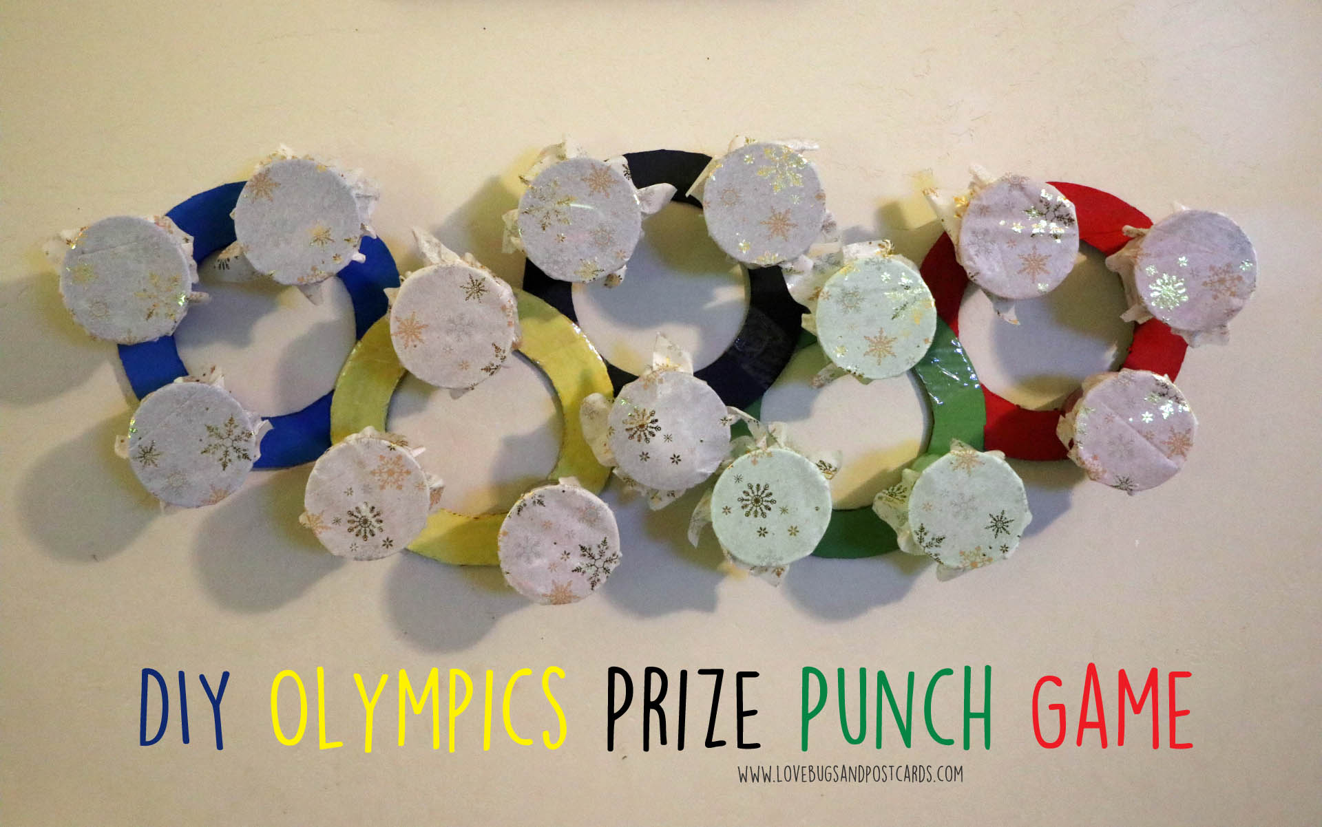 DIY Olympics Prize Punch Game - Lovebugs and Postcards