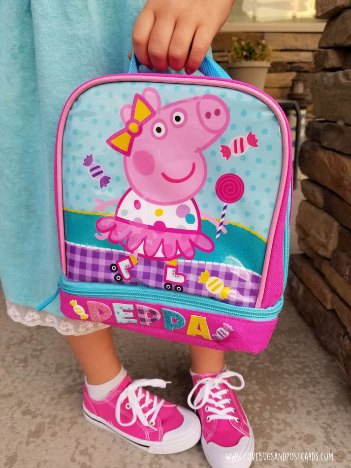 peppa pig backpack and lunchbox