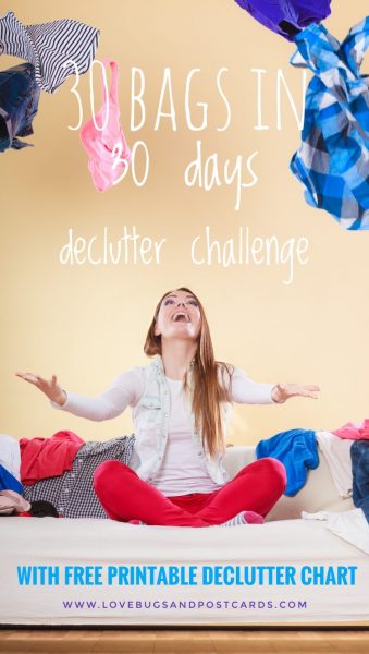 30 Bags In 30 Days Declutter Challenge Plus Free Printable Declutter Chart